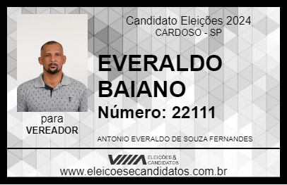 Candidato EVERALDO BAIANO 2024 - CARDOSO - Eleições