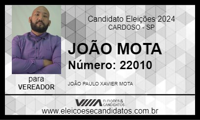 Candidato JOÃO MOTA 2024 - CARDOSO - Eleições