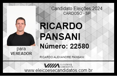 Candidato RICARDO PANSANI 2024 - CARDOSO - Eleições