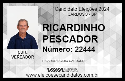 Candidato RICARDINHO PESCADOR 2024 - CARDOSO - Eleições