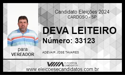 Candidato DEVA LEITEIRO 2024 - CARDOSO - Eleições