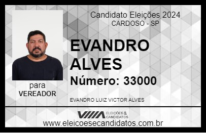 Candidato EVANDRO ALVES 2024 - CARDOSO - Eleições