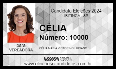 Candidato CÉLIA 2024 - IBITINGA - Eleições