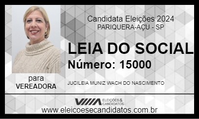 Candidato LEIA DO SOCIAL 2024 - PARIQUERA-AÇU - Eleições