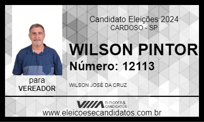 Candidato WILSON PINTOR 2024 - CARDOSO - Eleições