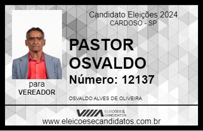 Candidato PASTOR OSVALDO 2024 - CARDOSO - Eleições