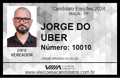 Candidato JORGE DO UBER 2024 - MAUÁ - Eleições