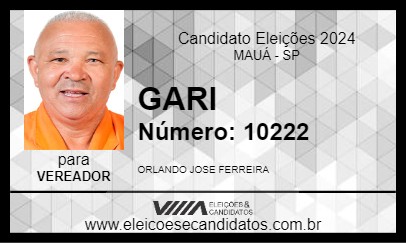 Candidato GARI 2024 - MAUÁ - Eleições