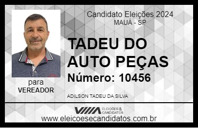 Candidato TADEU DO AUTO PEÇAS 2024 - MAUÁ - Eleições