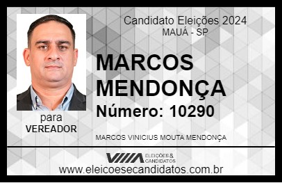 Candidato MARCOS MENDONÇA 2024 - MAUÁ - Eleições