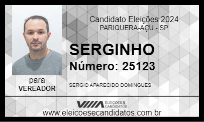 Candidato SERGINHO 2024 - PARIQUERA-AÇU - Eleições