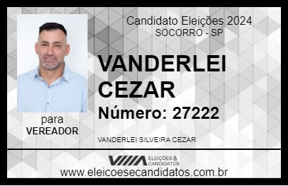 Candidato VANDERLEI CEZAR 2024 - SOCORRO - Eleições