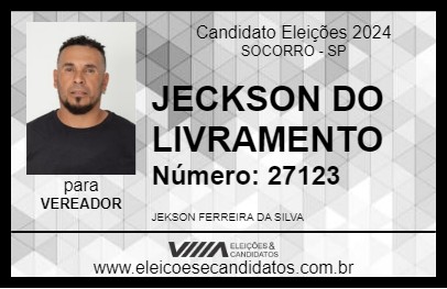 Candidato JECKSON DO LIVRAMENTO 2024 - SOCORRO - Eleições