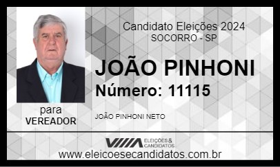 Candidato JOÃO PINHONI 2024 - SOCORRO - Eleições