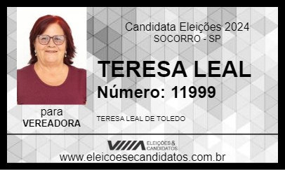 Candidato TERESA LEAL 2024 - SOCORRO - Eleições