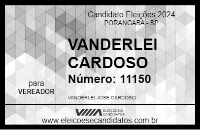 Candidato VANDERLEI CARDOSO 2024 - PORANGABA - Eleições