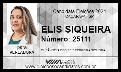 Candidato ELIS SIQUEIRA 2024 - CAÇAPAVA - Eleições