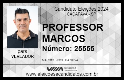 Candidato PROFESSOR MARCOS 2024 - CAÇAPAVA - Eleições