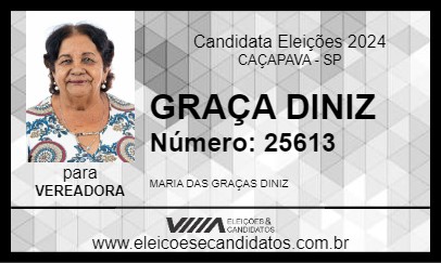 Candidato GRAÇA DINIZ 2024 - CAÇAPAVA - Eleições