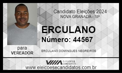 Candidato ERCULANO 2024 - NOVA GRANADA - Eleições