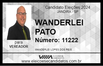 Candidato WANDERLEI PATO 2024 - JANDIRA - Eleições