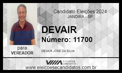 Candidato DEVAIR 2024 - JANDIRA - Eleições