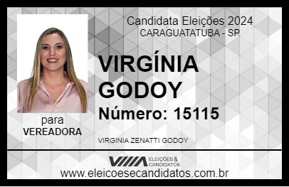 Candidato VIRGÍNIA GODOY 2024 - CARAGUATATUBA - Eleições