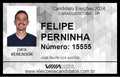 Candidato FELIPE PERNINHA 2024 - CARAGUATATUBA - Eleições