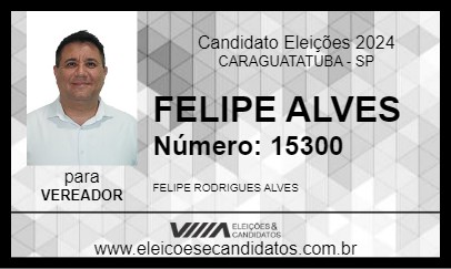 Candidato FELIPE ALVES 2024 - CARAGUATATUBA - Eleições