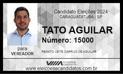 Candidato TATO AGUILAR 2024 - CARAGUATATUBA - Eleições