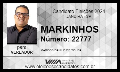 Candidato MARKINHOS 2024 - JANDIRA - Eleições