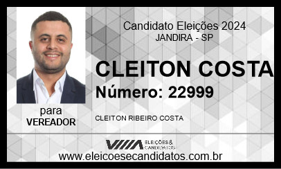 Candidato CLEITON COSTA 2024 - JANDIRA - Eleições