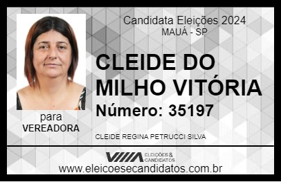 Candidato CLEIDE DO MILHO VITÓRIA 2024 - MAUÁ - Eleições