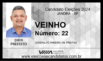 Candidato VEINHO 2024 - JANDIRA - Eleições