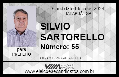 Candidato SILVIO SARTORELLO 2024 - TABAPUÃ - Eleições