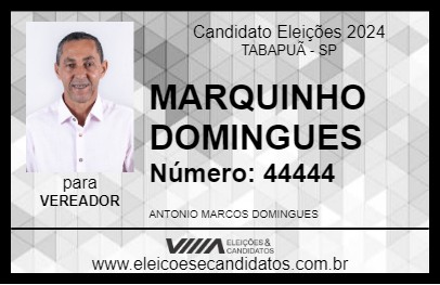 Candidato MARQUINHO DOMINGUES 2024 - TABAPUÃ - Eleições