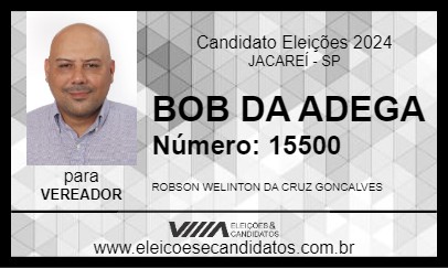 Candidato BOB DA ADEGA 2024 - JACAREÍ - Eleições