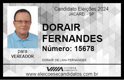 Candidato DORAIR FERNANDES 2024 - JACAREÍ - Eleições