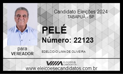 Candidato PELÉ 2024 - TABAPUÃ - Eleições