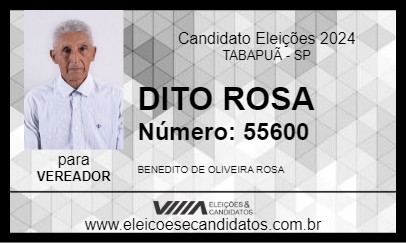 Candidato DITO ROSA 2024 - TABAPUÃ - Eleições