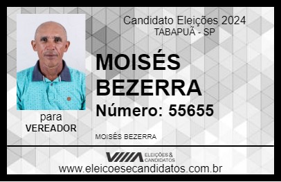 Candidato MOISÉS BEZERRA 2024 - TABAPUÃ - Eleições