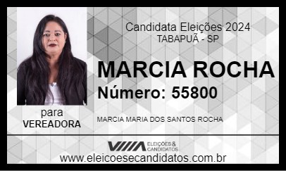 Candidato MARCIA ROCHA 2024 - TABAPUÃ - Eleições