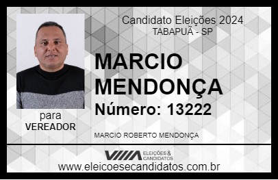 Candidato MARCIO MENDONÇA 2024 - TABAPUÃ - Eleições