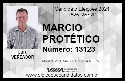 Candidato MARCIO PROTÉTICO 2024 - TABAPUÃ - Eleições