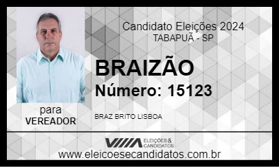 Candidato BRAIZÃO 2024 - TABAPUÃ - Eleições