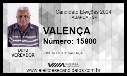 Candidato VALENÇA 2024 - TABAPUÃ - Eleições