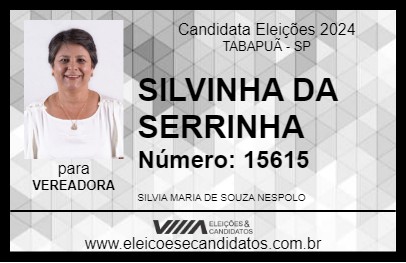 Candidato SILVINHA DA SERRINHA 2024 - TABAPUÃ - Eleições