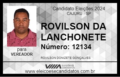 Candidato ROVILSON DA LANCHONETE 2024 - CAJURU - Eleições