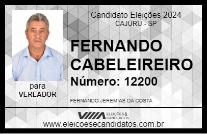 Candidato FERNANDO CABELEIREIRO 2024 - CAJURU - Eleições