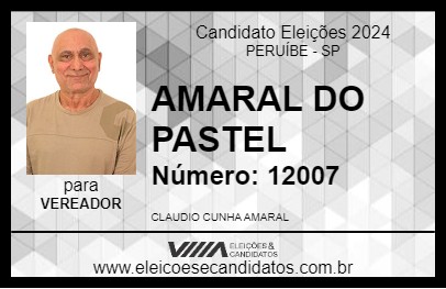 Candidato AMARAL DO PASTEL 2024 - PERUÍBE - Eleições